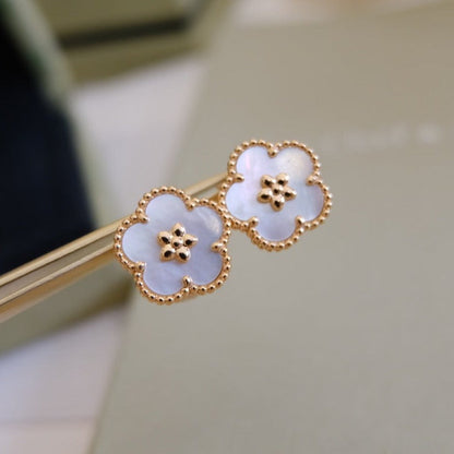 ¡®Moco¡¯LUCKY PINK GOLD WHITE MOP EARRINGS