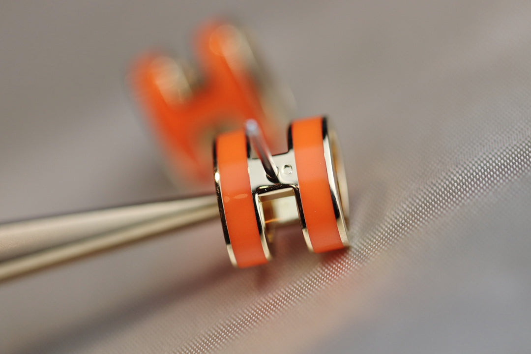 ¡®Moco¡¯MINI POP H EARRINGS ORANGE