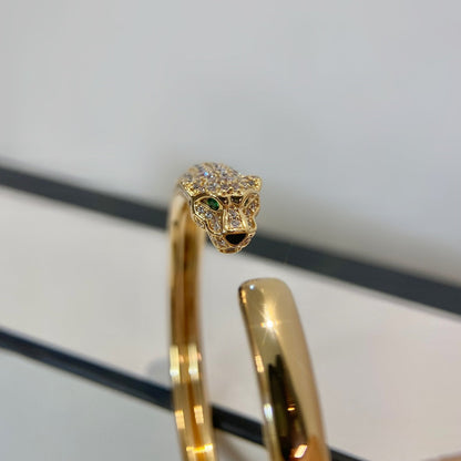 ¡®Moco¡¯PANTHERE GOLD DIAMOND OPEN BRACELET