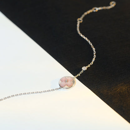 ¡®Moco¡¯SUN MOTIF PINK MOP SILVER BRACELET
