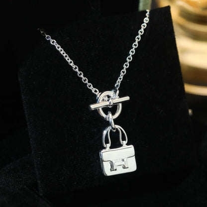 ¡®Moco¡¯POP H PEDANT SILVER NECKLACE