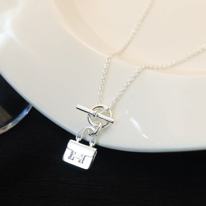 ¡®Moco¡¯POP H PEDANT SILVER NECKLACE