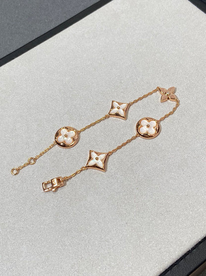 ¡®Moco¡¯STAR AND SUN 5 MOTIF MOP PINK GOLD BRACELET