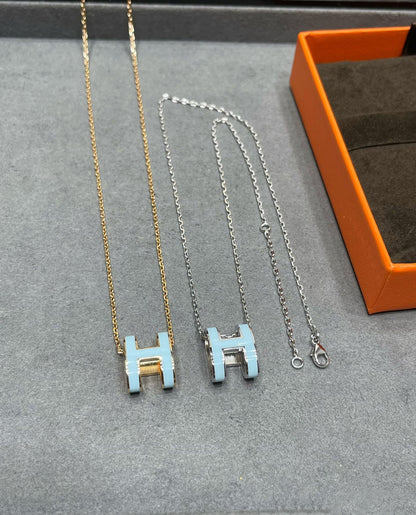 ¡®Moco¡¯POP H SKY BLUE NECKLACE