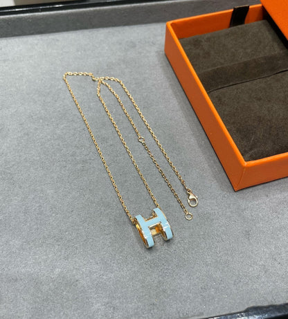 ¡®Moco¡¯POP H SKY BLUE NECKLACE