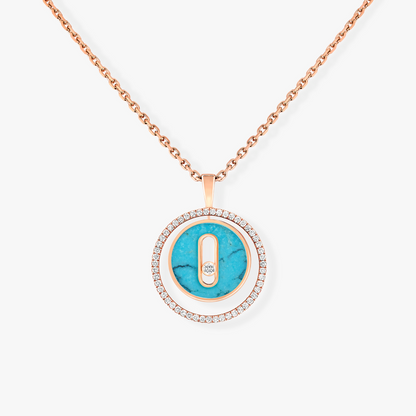 [moco jewelrys ]moco jewelrys MOVE 1 DIAMOND TURQUOISE PINK GOLD DIAMOND NECKLACE