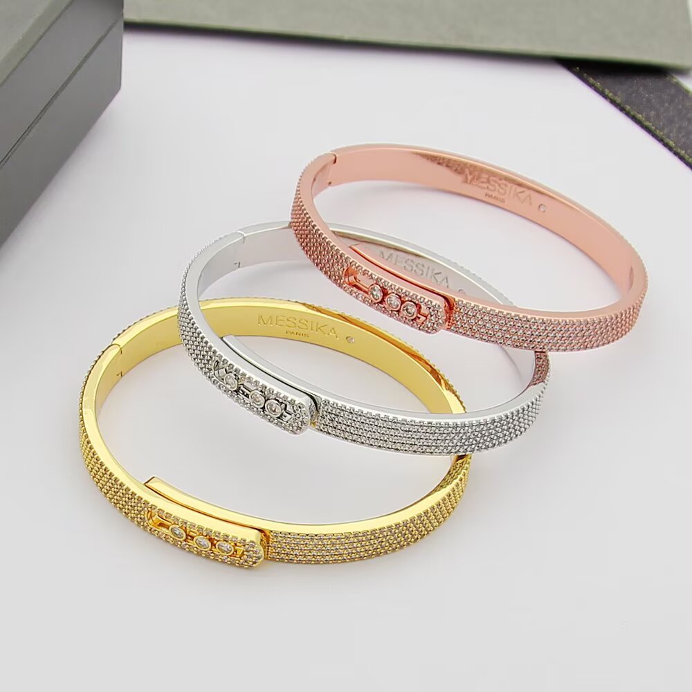 [moco jewelrys ]Move Noa Full Pavé Diamond Bangle Bracelet