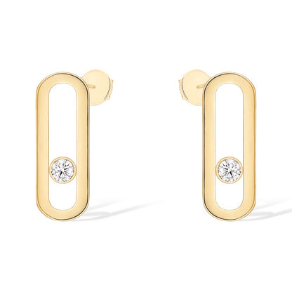 [moco jewelrys ]MOVE UNO SMALL 1 DIAMOND EARRINGS