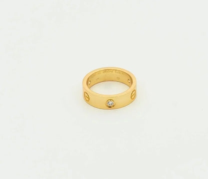 ¡®Moco¡¯LOVE RING 5.5MM 3 DIAMONDS GOLD
