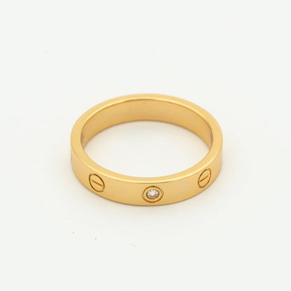 ¡®Moco¡¯LOVE RING 4MM 1 DIAMOND PINK GOLD