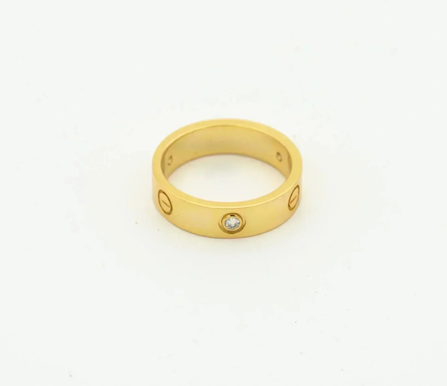 ¡®Moco¡¯LOVE RING 4MM 1 DIAMOND GOLD