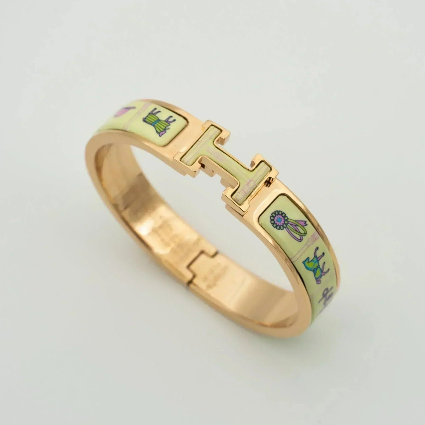¡®Moco¡¯H PINK GOLD BRACELET CREAM CERAMIC