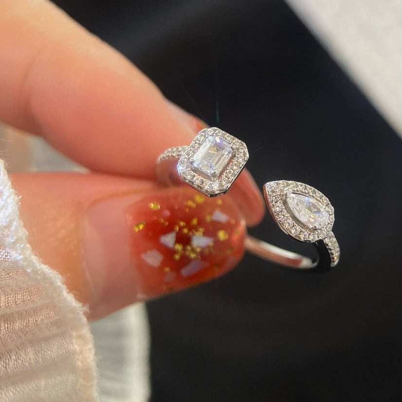 [moco jewelrys ]MY TWIN TOI & MOI SILVER DIAMOND RING