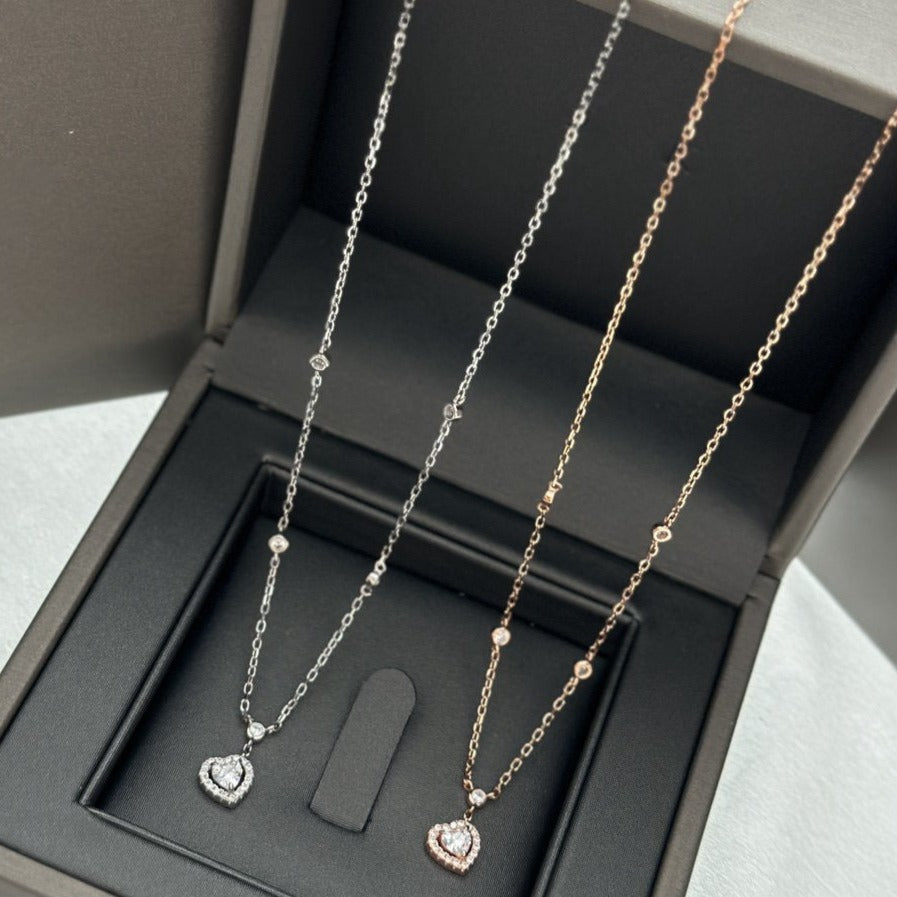 [moco jewelrys ]JOY HEART DIAMOND NECKLACE