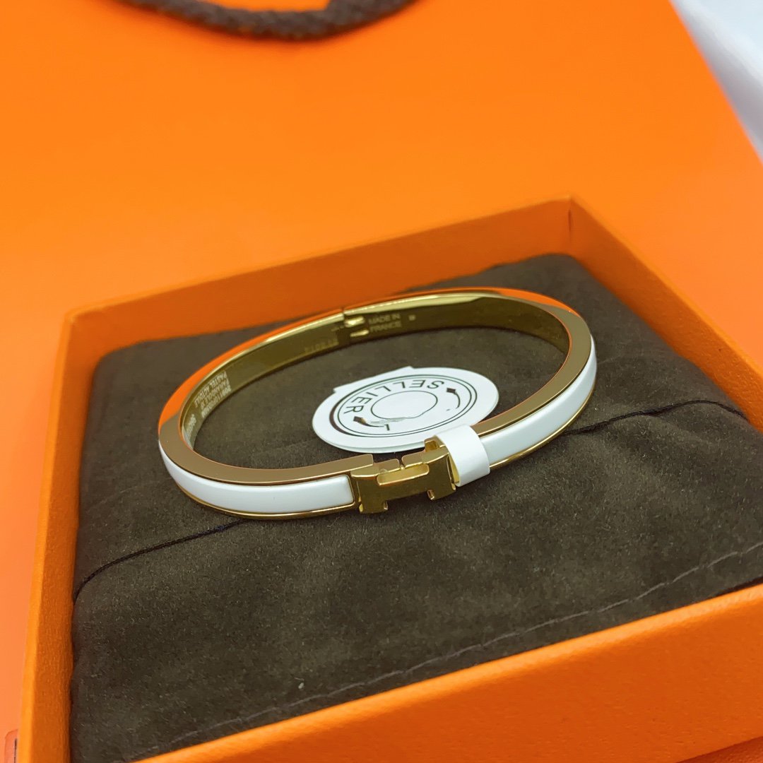 ¡®Moco¡¯CLASSIC HM CLIC WHITE 8MM ENAMEL BRACELET