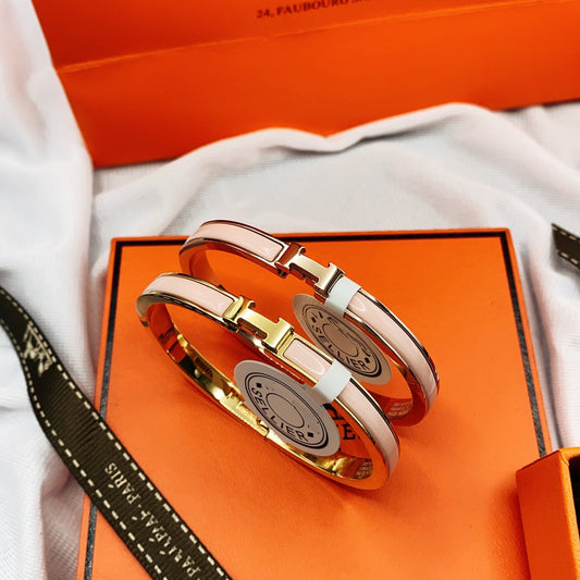 ¡®Moco¡¯CLASSIC HM CLIC  PINK 8MM ENAMEL BRACELET