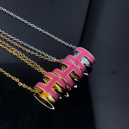 ¡®Moco¡¯H NECKLACE PINK