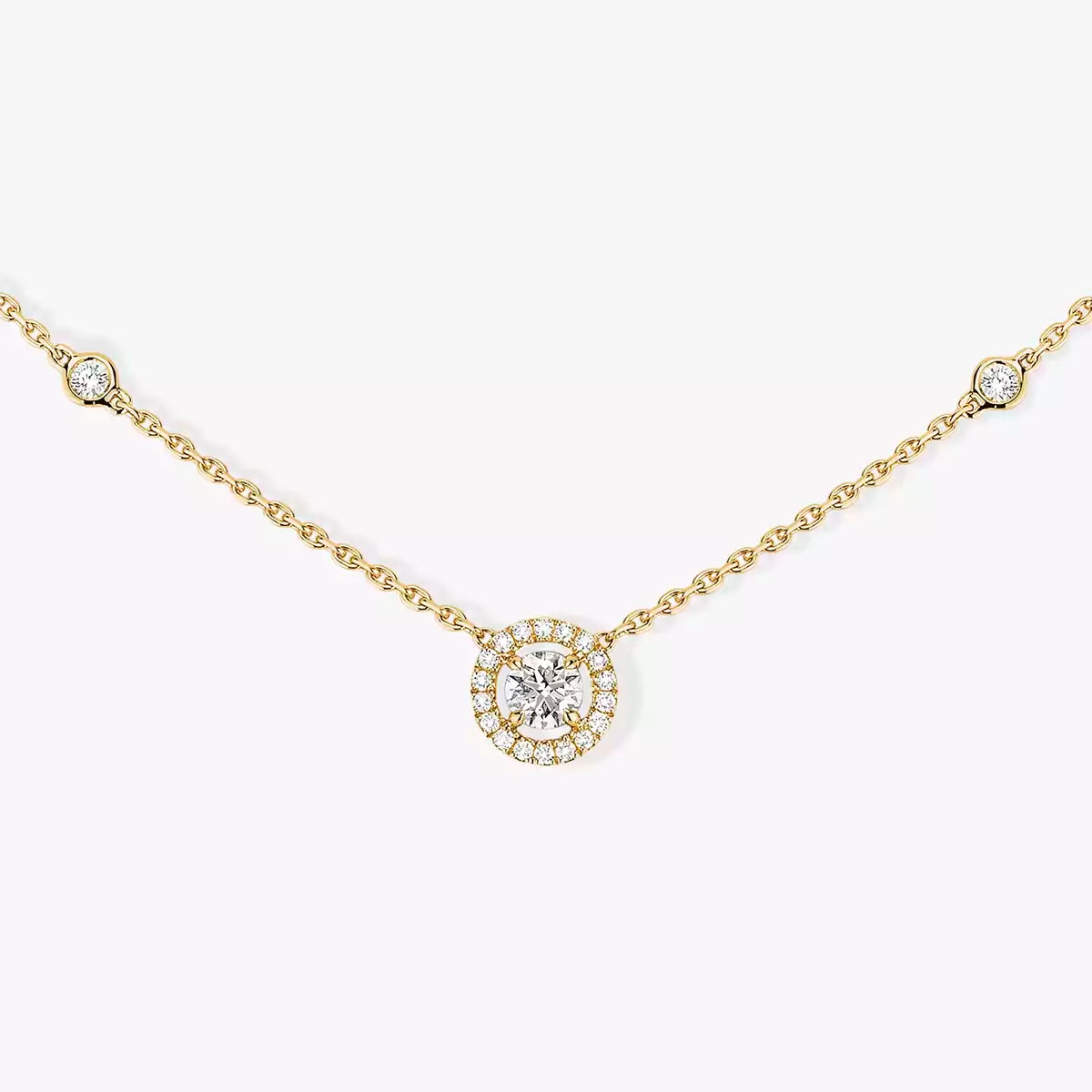 [moco jewelrys ]Diamond Necklace 0,20ct Brilliant Shape Joy