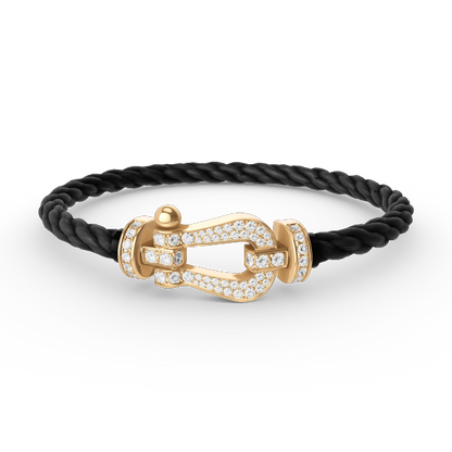 ¡®Moco¡¯FORCE LARGE HORSESHOE FULL DIAMOND BRACELET GOLD