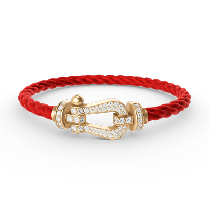 ¡®Moco¡¯FORCE LARGE HORSESHOE FULL DIAMOND BRACELET GOLD