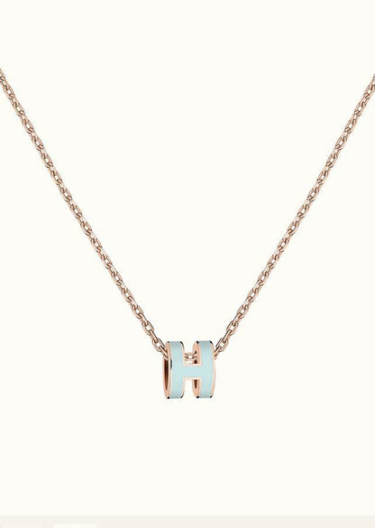 ¡®Moco¡¯POP H LIGHT BLUE NECKLACE
