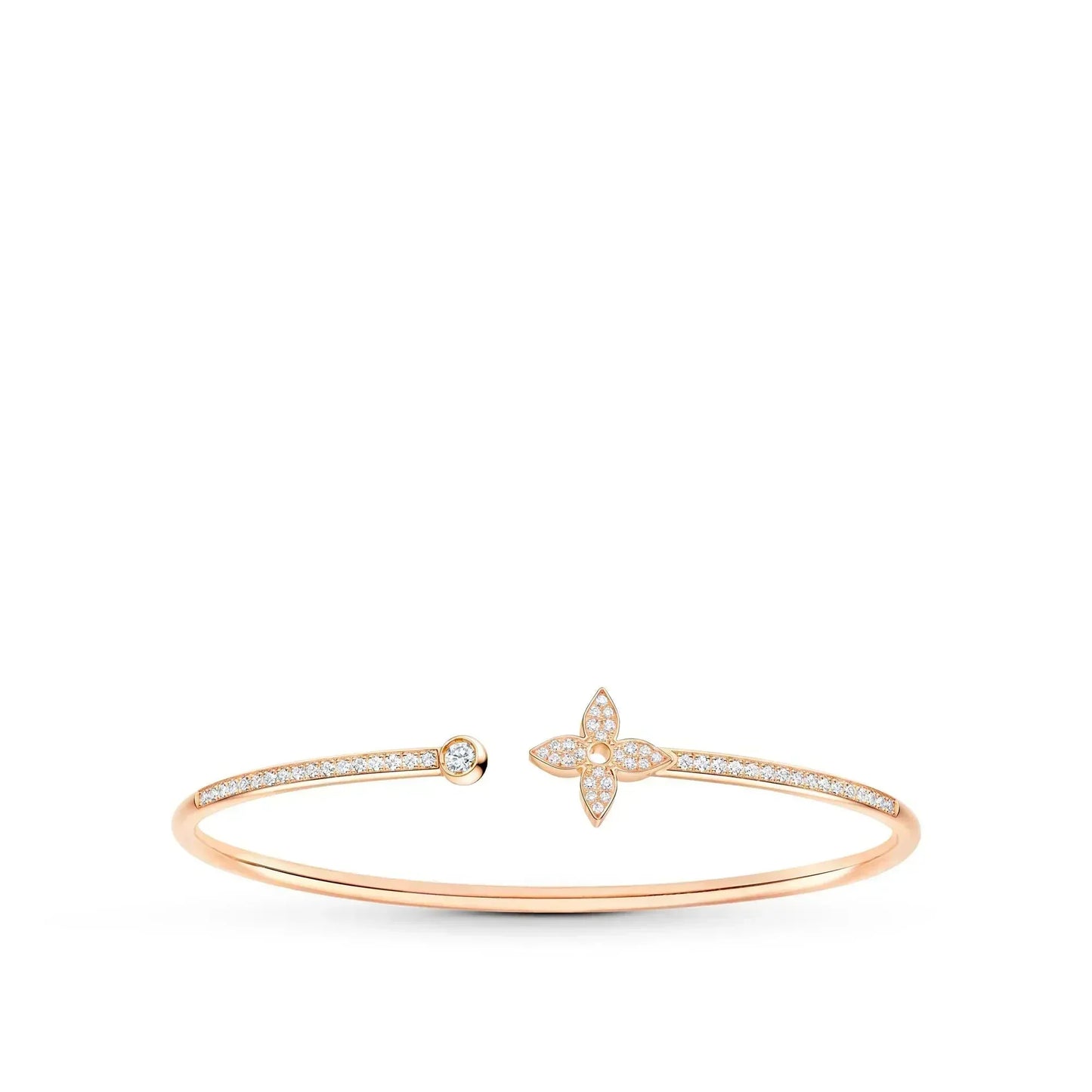 ¡®Moco¡¯IDYLLE PINK GOLD OPEN BRACELET DIAMOND PAVED
