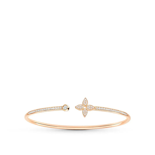 ¡®Moco¡¯IDYLLE PINK GOLD OPEN BRACELET DIAMOND PAVED