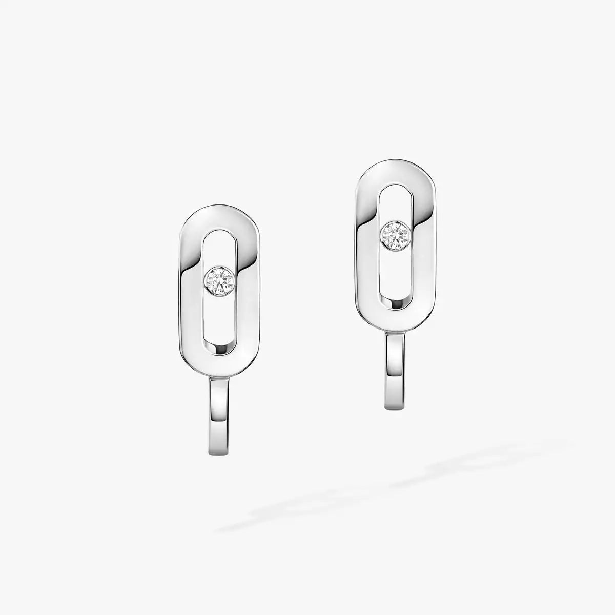 [moco jewelrys ]Diamond Mini Hoop Earrings Move Classique