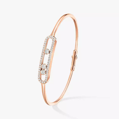 [moco jewelrys ]Move Pavé Diamond Bangle Bracelet M