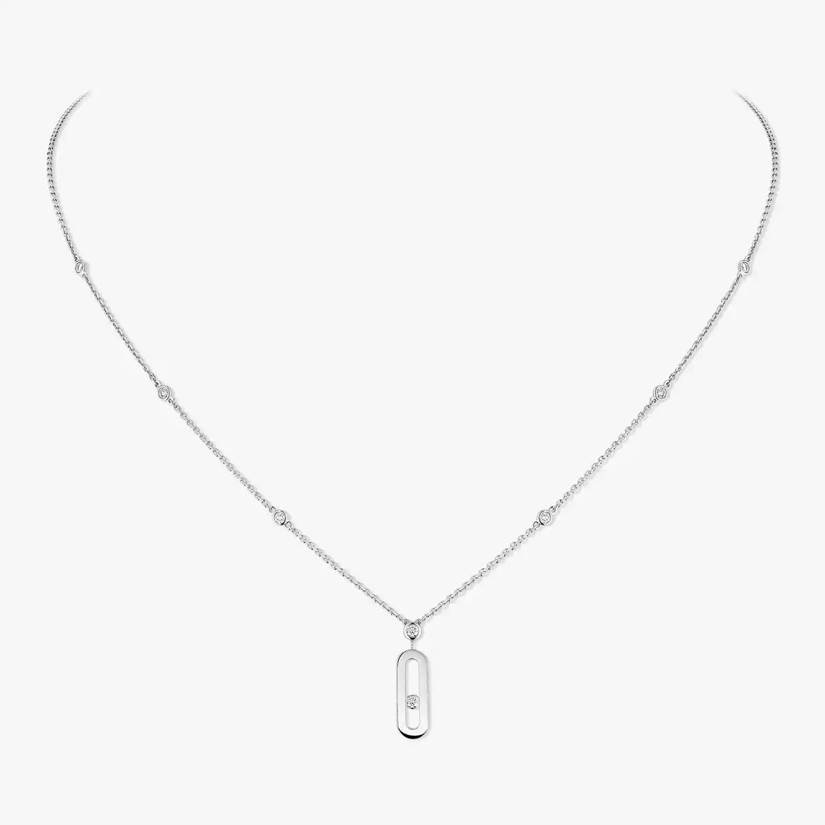 [moco jewelrys ] Move Uno Gold Diamond Long Necklace