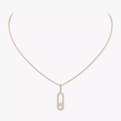 [moco jewelrys ]Move Uno Diamond Necklace in Rose Gold