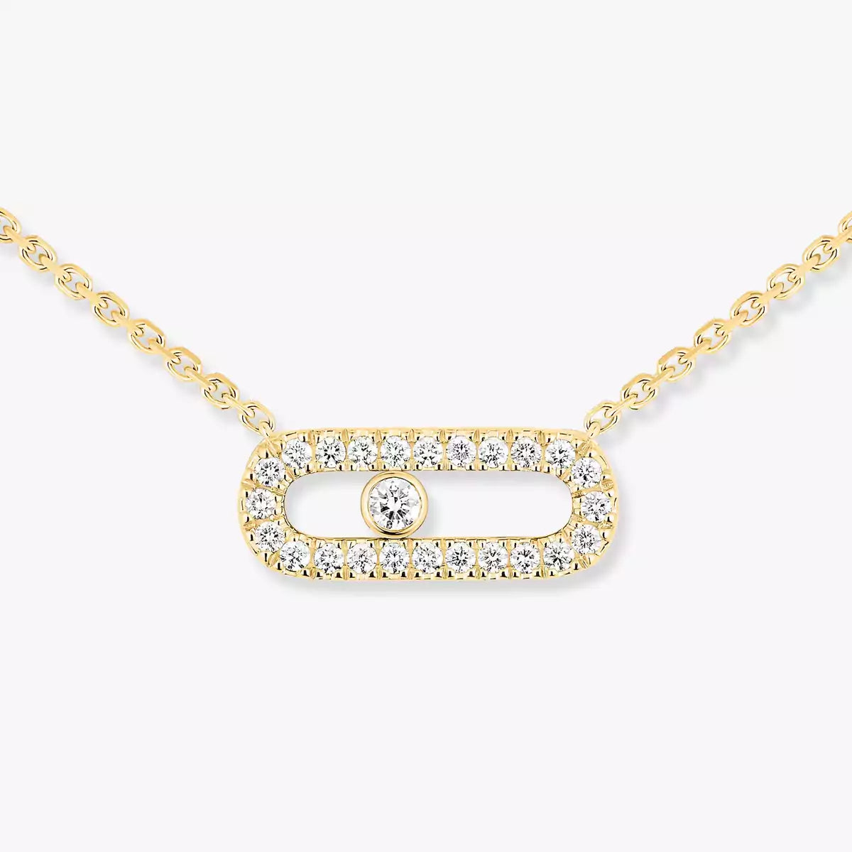 [moco jewelrys ]Diamond Necklace Move Uno