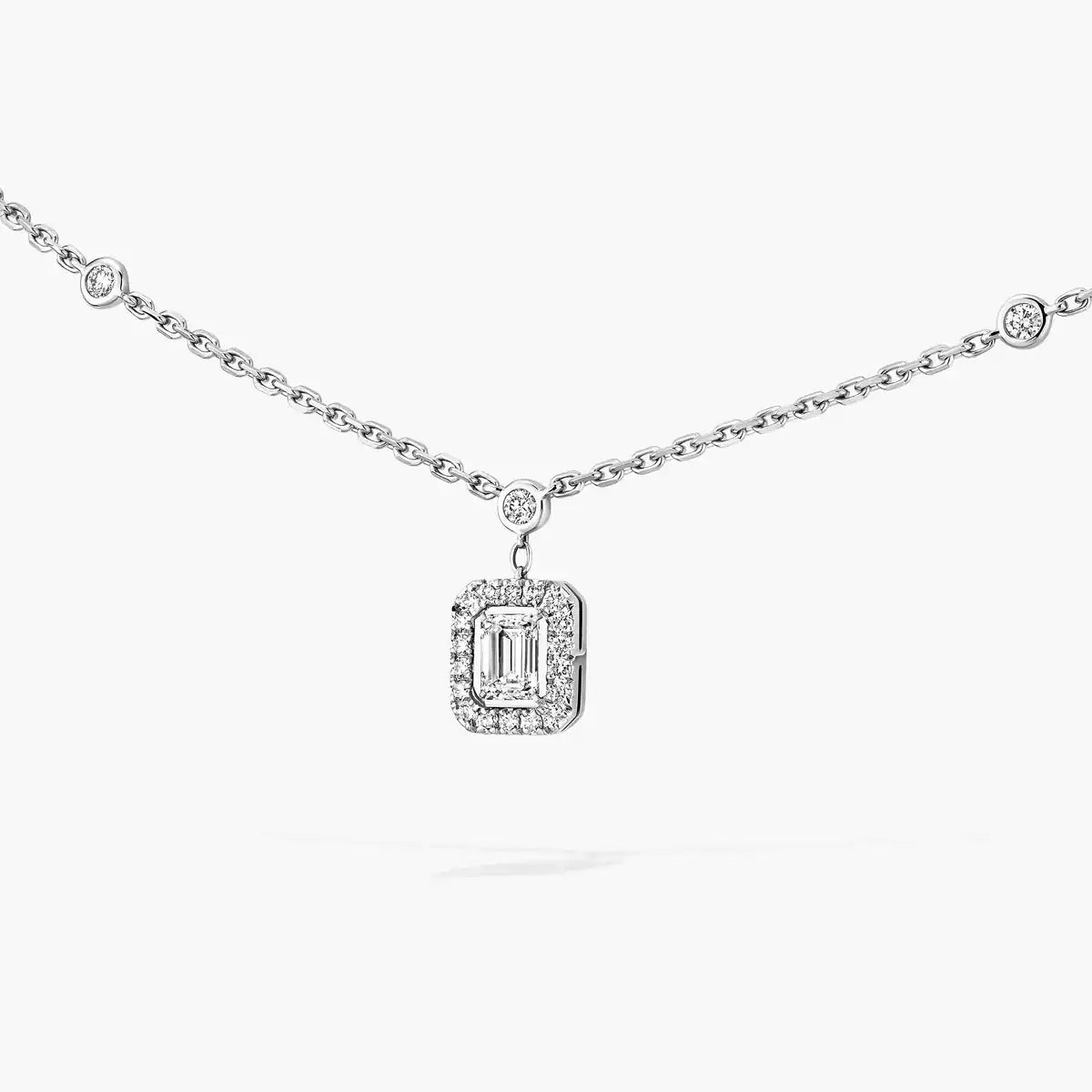 [moco jewelrys ]My Twin Diamond Necklace in Silver
