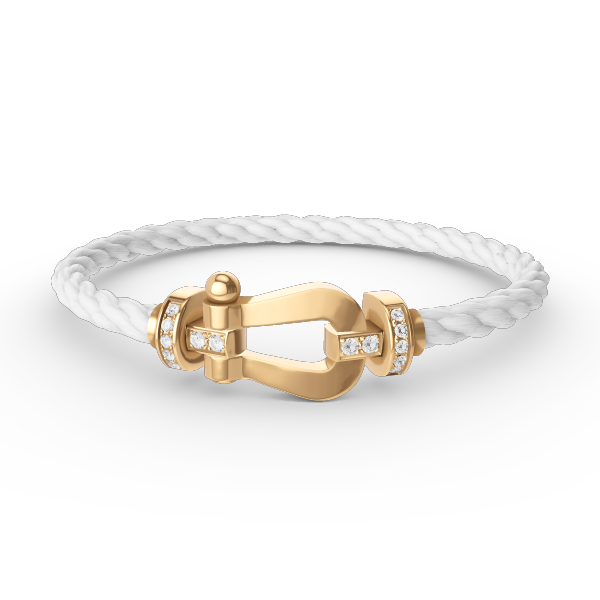 ¡®Moco¡¯FORCE LARGE HORSESHOE HALF DIAMOND BRACELET GOLD