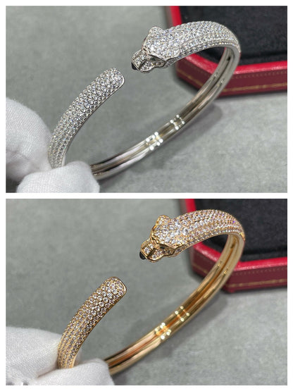¡®Moco¡¯PANTHERE FULL DIAMOND OPEN BRACELET